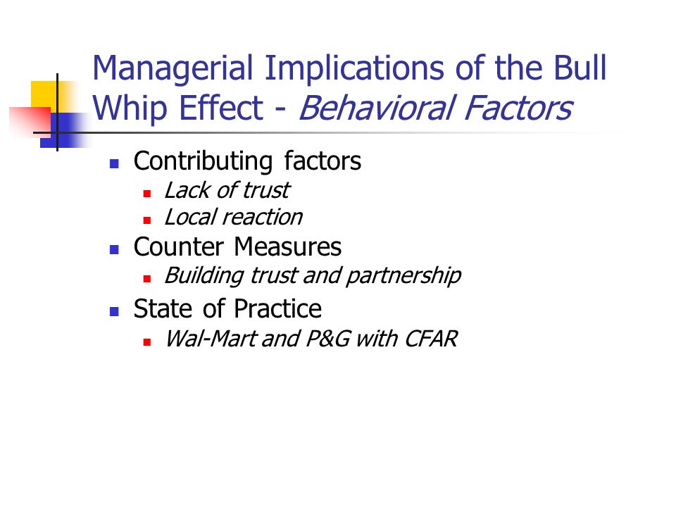 MANAGERIAL IMPLICATIONS OF PERCEPTION